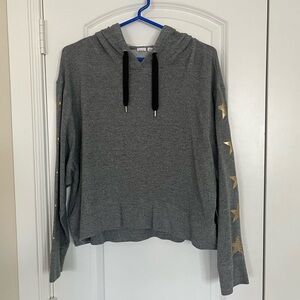 Women’s GAP Star Accent Gray Hoodie Pullover Size M